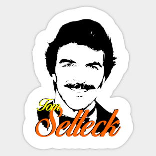 Tom Selleck Retro Man Sticker